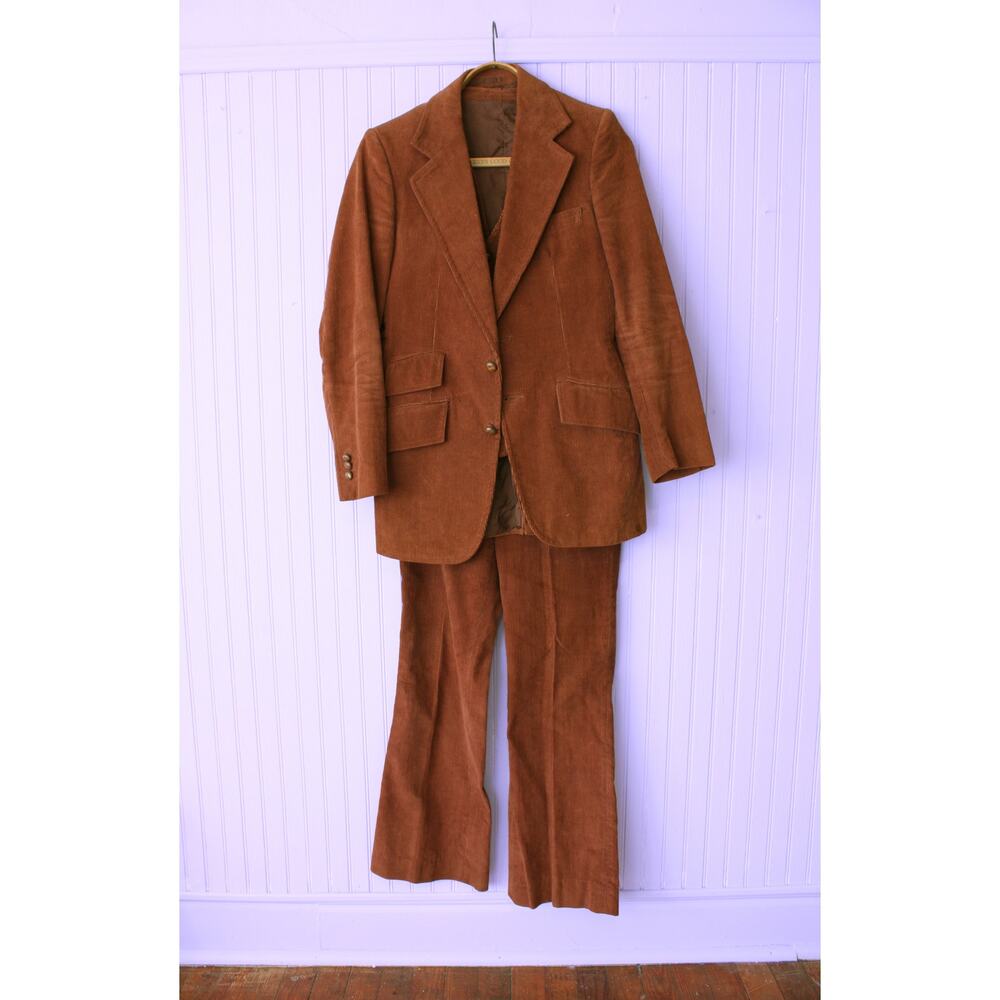 *sold* 3 Piece 1970s Brown Corduroy Suit by Mercedes